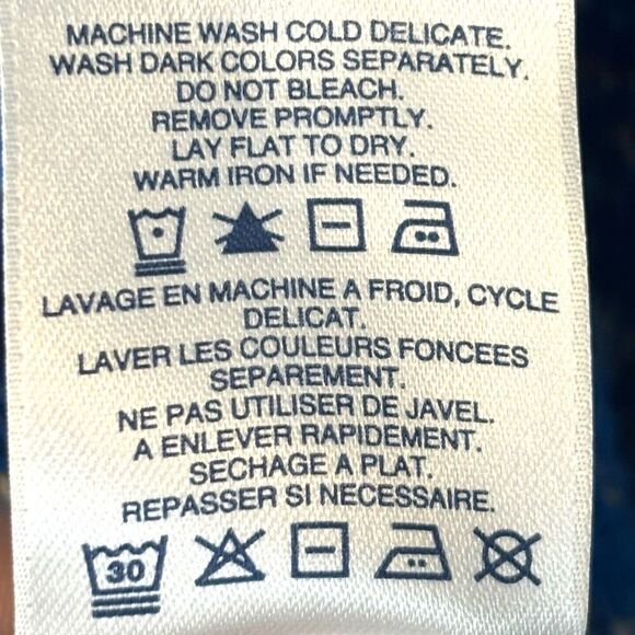 Lands End blue warm long tunic sweater notch neck cotton blend with stretch L - Picture 9 of 11